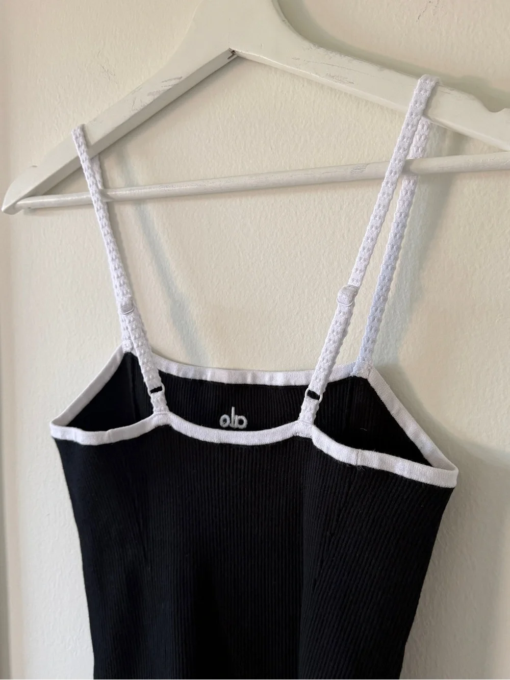 ALO *NWOT* Black / White Highline Ribbed Sweater Knit Dress - Picture 5 of 9